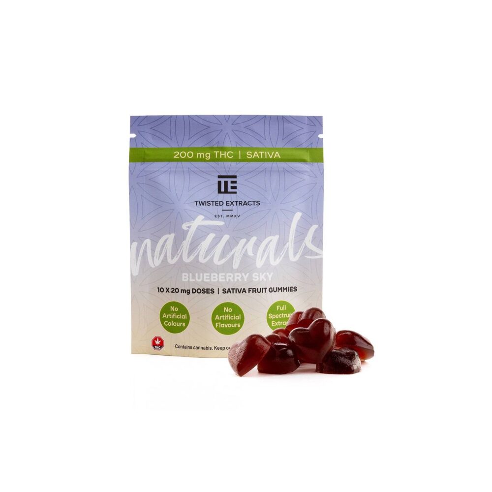 Twisted Naturals – Blueberry Sky THC Gummies (200mg)